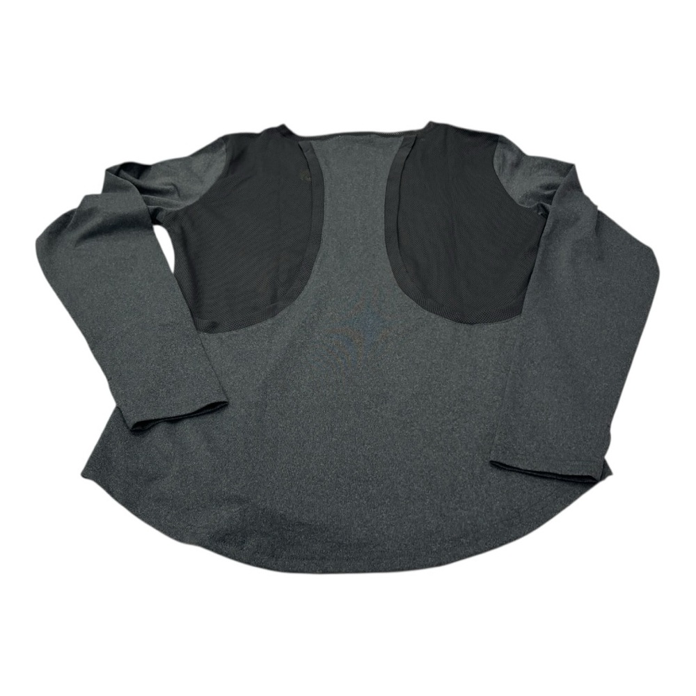 NWT PINSPARK Gray Medium Women's Athletic Top With Mesh Back
